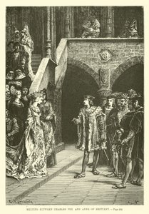 Rencontre entre Charles VIII et Anne de Bretagne - French School
