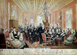 Réunion dans le Salon Littéraire de la Maison Hugo, Paris, c.1875 - French School
