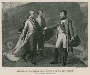 Rencontre de Napoléon et François Ier après Austerlitz - French School