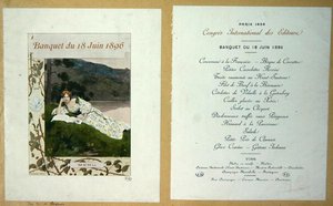 Menu pour un banquet du 