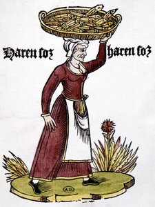 Marchand de harengs - gravure - French School