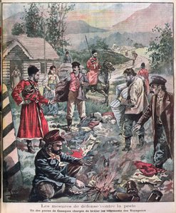 Méthodes pour prévenir la peste, de Le Petit Journal, 1898 - French School