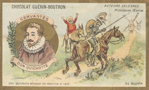 Miguel de Cervantes Saavedra (1547-1616), romancier, poète et dramaturge espagnol, auteur de « Don Quichotte » (1605) - French School