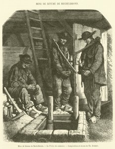 Mine de bitume de Bechelbronn, La Prière des mineurs - French School