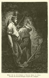 Mine de la Providence, travail dans le filon - French School