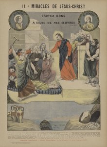 Miracles de Jésus-Christ (lithographie couleur) - French School
