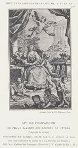 Mme de Pompadour, en femme savante qui s