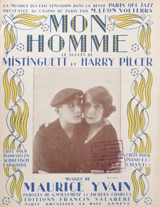 Mon Homme, couverture de la partition de la chanson par Mistinguett et Harry Pilcer, 1920 - French School