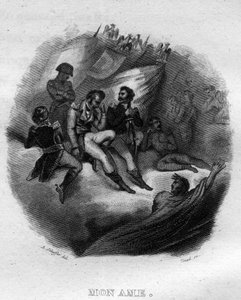 Mon âme Chanson de Béranger dans "Œuvres complètes" (1834) de Pierre Jean de Béranger (1780-1857), poète et chansonnier français. - French School