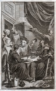 Fête des moines (gravure) - French School