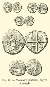 Monnaies gauloises, argent et plomb - French School