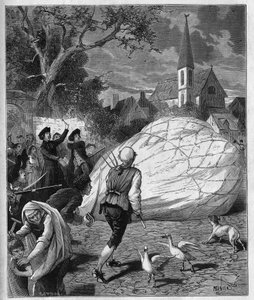 Le ballon aérostatique de Monsieur de Montgolfier est tombé à Gonesse (Val-d
