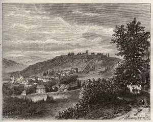 Montmédy - Meuse, en région Lorraine - gravure dans "La France illustrée : géographie, histoire, administration statistique" par V.A. Malt-Brown. 1884 - French School