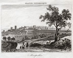 Montpellier (gravure, vers 1850)