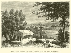 Monument funèbre de Jean Chandos près du pont de Lussac - French School