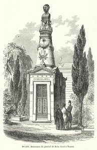 Monument à Nantes au général français Jean Baptiste Fidèle Bréa, exécuté par les révolutionnaires lors de l