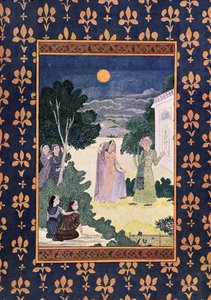 Lune de beauté (illustration des Mille et Une Nuits, 1895) - French School
