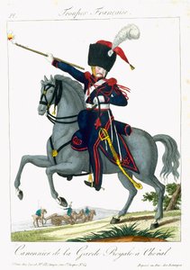 Canonnier Monté de la Garde Royale, de Troupes Françaises, pub. chez Basset, Paris, vers 1790