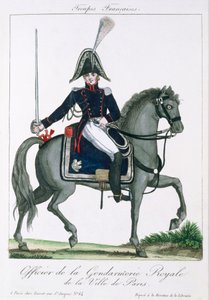 Officier monté de la Gendarmerie Royale de Paris, c.1790 - French School