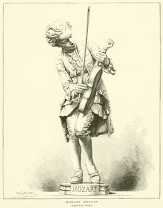 Mozart enfant, statue de M. Barrias - French School