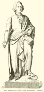 Mozart, statue en bronze - French School