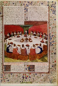 Apparition du Saint Graal, de la Quête du Saint Graal, vers 1470 - French School