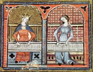 Ms 1044 fol.89v Femmes tissant, de l