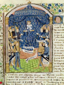 Charles VII (1403-61) entouré de sa cour et Jeanne d