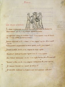Ms 1175 f.59r Femmes achetant des œufs, du Vieil Rentier d