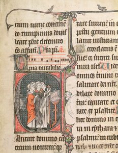 Ms 124 fol.98 Moines chantant, d