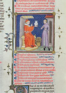 Ms 126 fol.200v Un médecin effectuant une analyse d
