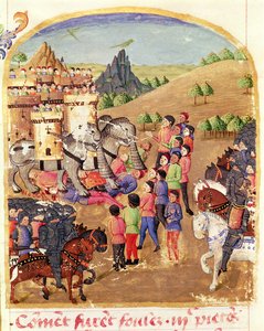 Ms 1335 fol.217 Les Éléphants de Guerre, de la Vie d