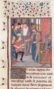 Ms 149 t.3 fol.95v Nomination de deux chevaliers, de l