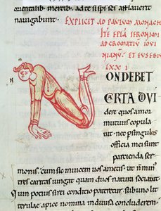 Ms 154 fol.137v Initiale historiée N, des lettres de Saint Jérôme - French School