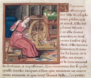 Ms 17 Arachné, de Vie des Femmes Célèbres, vers 1505 - French School