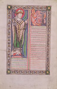 Ms 186 Fol.2v Pierre Lombard évêque de Paris, du Liber Quatuor Sententiarum (Livre des Sentences), vers 1160 - French School