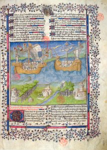 Ms 2028 fol. 2 Les origines troyennes de la nation française, des Grandes Chroniques de France