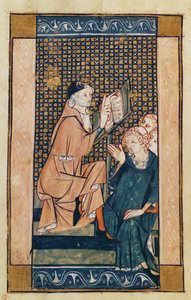 Ms 2030 fol.1v Henri de Mondeville (c.1260-c.1320) enseignant, de La Chirurgie de Maître Henri de Mondeville - French School