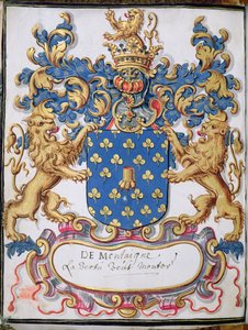 Armoiries de Michel Eyquem de Montaigne (1533-92) - French School
