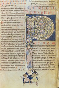 Ms 2 fol.3v t.1 Initiale historiée 