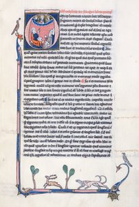 Ms 3458, initiale historiée O représentant le philosophe grec ancien Aristote, enseignant un groupe de clercs d
