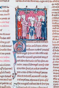 Ms 372 fol.158v Enthronement d