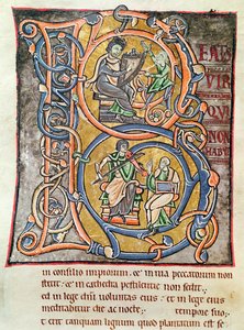 Ms 3 fol.255 Initiale historiée 