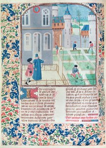 Ms 5064 f.151v Le Jardin, illustration de Le Livre des Prouffitz Champestres par Pietro de Crescenzi (1230-132021) - French School