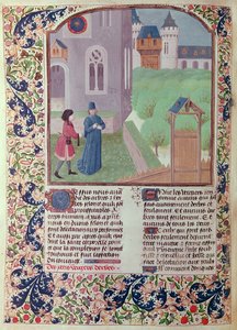 Ms 5064 f.202v Le Verger, illustration de Le Livre des Prouffitz Champestres par Pietro de Crescenzi (1230-132021) - French School