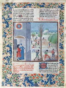 Ms 5064 f.299v Occupations pour chaque mois de l
