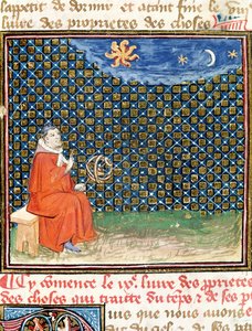 Ms 993 fol.114 Propriétés du ciel, du Livre des Propriétés des Choses par Jean Cordichon - French School