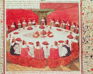 La Table Ronde et le Saint Graal, du Livre de Messire Lancelot du Lac, 1470