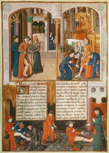 Ms Fr 2829 fol.89 Miracles au tombeau de Saint Louis, du Livre des Faiz de Monseigneur Saint Louis - French School