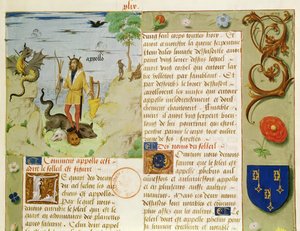 Apollon tuant Python, du Livre des Échecs d